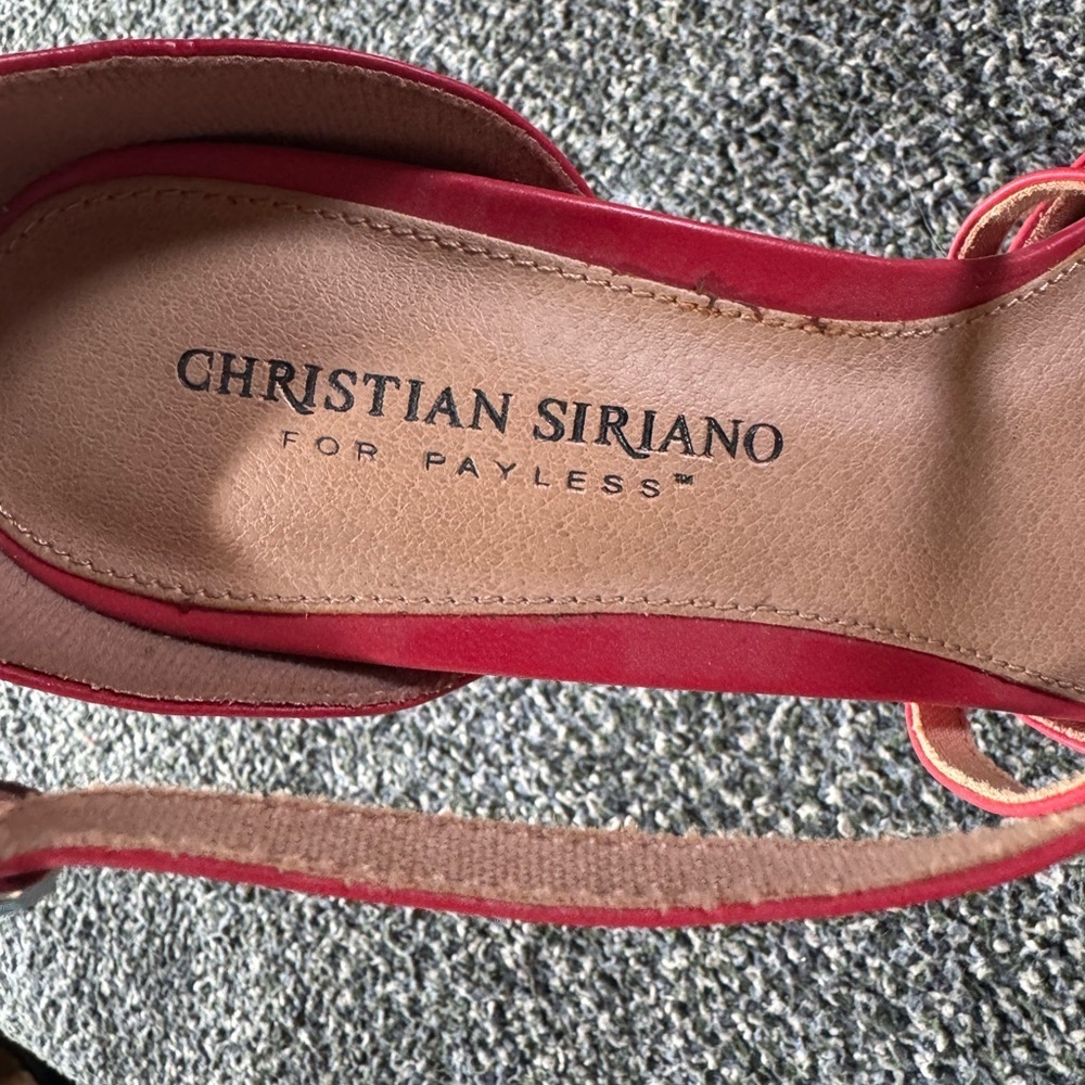 Christian Siriano Strappy Red Stiletto Heels - Picture 2 of 10